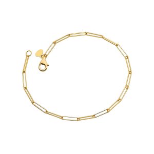 14KT YELLOW GOLD PAPERCLIP BRACELET 2.0MM