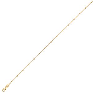 14KT YELLOW GOLD CURB 0.8MM WITH BEAD