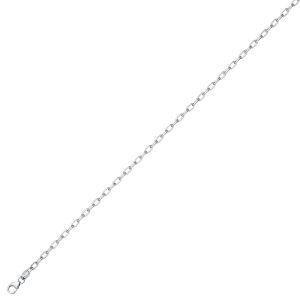 14KT WHITE GOLD OVAL LINK CHAIN 2.9MM