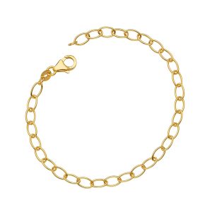 14KT YELLOW GOLD OVAL LINK BRACELET 4.3MM