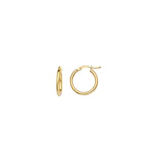 14KT YELLOW GOLD HOOPS 2MM TUBE