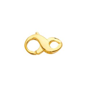 14KT YELLOW GOLD LARGE FIGURE 8 LOBSTER CLASP WIDTH 11.2MM