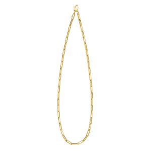 14KT YELLOW GOLD PAPERCLIP NECKLACE 3.8MM
