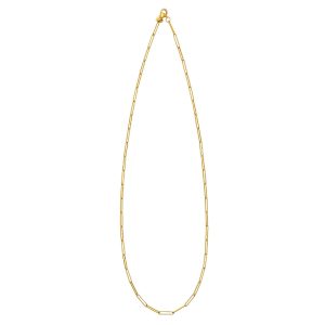 14KT YELLOW GOLD PAPERCLIP NECKLACE 2.0MM