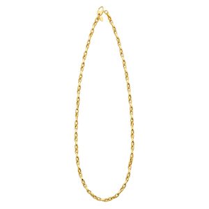 14KT YELLOW GOLD  OVAL LINK NECKLACE 3.5MM