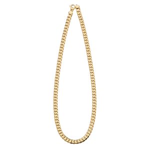 14KT YELLOW GOLD HOLLOW CURB LINK NECKLACE 6.5MM