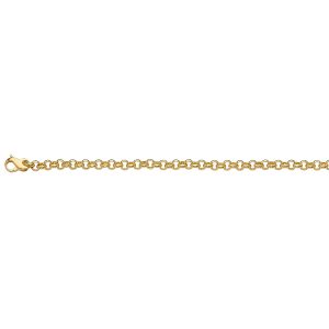14KT YELLOW GOLD SOLID ROLO 4.3MM