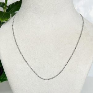 14KT WHITE GOLD SOLID ROPE CHAIN