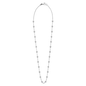 18KT DIAMOND-BY-THE-YARD 2 POINTERS 28 WHITE BEZELS