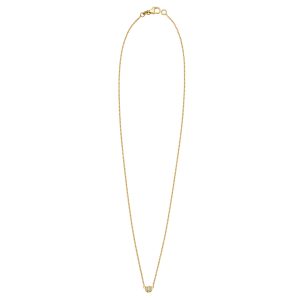 18KT DIAMOND-BY-THE-YARD 12 POINTERS 1.3MM YELLOW CABLE CHAIN