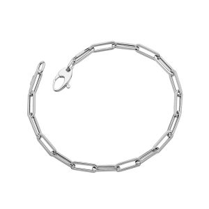 18KT WHITE GOLD PAPERCLIP BRACELET 3.8MM
