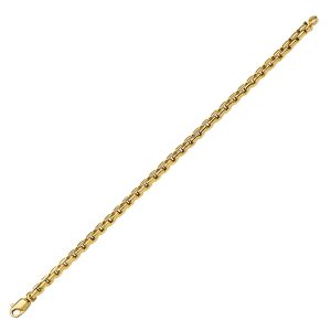 18KT YELLOW GOLD BRACELET 4.5MM ROUND BOX