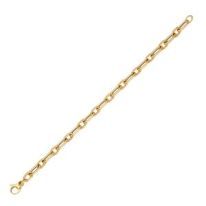 18KT YELLOW GOLD OVAL LINK 5.9MM WITH ALTERNATING TWIST LINK