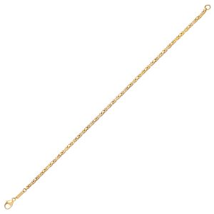 18KT YELLOW GOLD BYZANTINE BRACELET 1.8MM