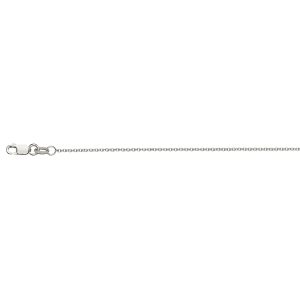 18KT WHITE GOLD CABLE CHAIN 1.3MM