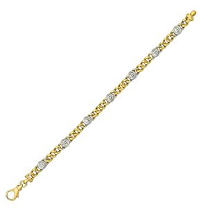 18KT YELLOW GOLD CURB BRACELET 5.6MM