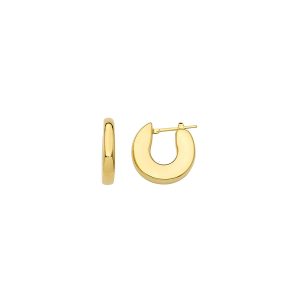 18KT YELLOW GOLD 4MM HOOP EARRINGS