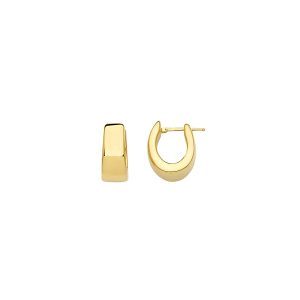 18KT YELLOW GOLD HOOP EARRINGS 7.5MM-8.8MM