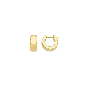 18KT YELLOW GOLD HOOP EARRINGS 7.5MM-8.7MM