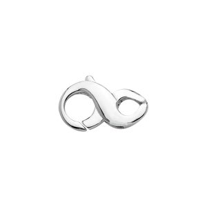 18KT WHITE GOLD LARGE  FIGURE 8 CLASP WIDTH 11.2MM