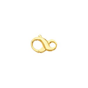18KT YELLOW GOLD MEDIUM FIGURE 8 CLASP WIDTH 8.6MM