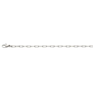 18KT WHITE GOLD PAPERCLIP NECKLACE 2.5MM