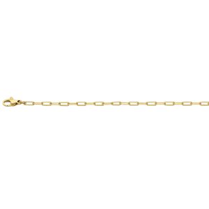 18KT YELLOW GOLD PAPERCLIP NECKLACE 2.5MM