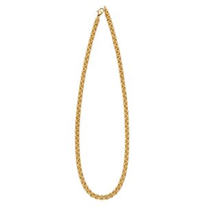 18KT YELLOW GOLD DOUBLE LINK NECKLACE 5.0MM