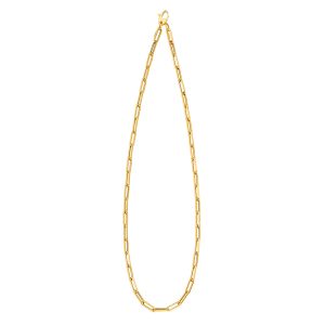 18KT YELLOW GOLD PAPERCLIP NECKLACE 3.8MM