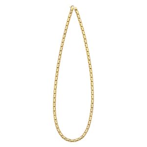 18KT YELLOW GOLD SQUARE LINK NECKLACE 5MM