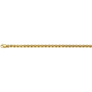 18KT YELLOW GOLD NECKLACE 4.5MM ROUND BOX 23.6 INCHES