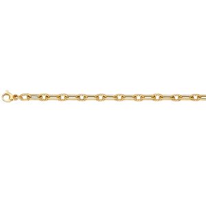 18KT YELLOW GOLD OVAL LINK 5.9MM WITH ALTERNATING TWIST LINK