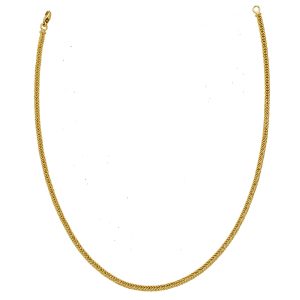 18KT YELLOW GOLD TEXTURED WHEAT LINK 3.7MM X 3.3MM