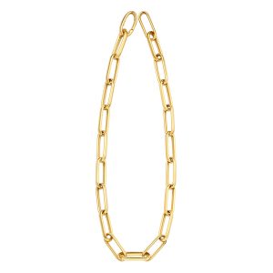 18KT YELLOW GOLD PAPERCLIP NECKLACE 11.0MM