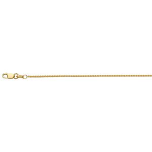 18KT YELLOW GOLD WHEAT CHAIN 1.1MM