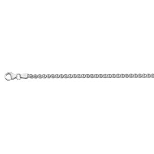 18KT  WHITE GOLD WHEAT CHAIN 2.5MM