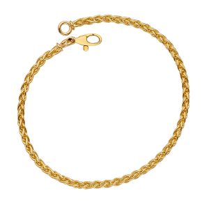 18KT YELLOW GOLD WHEAT BRACELET 2.7MM