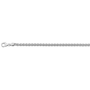 18KT WHITE GOLD WHEAT BRACELET 3.3MM